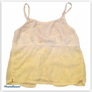 Yellow ombré effect cropped top